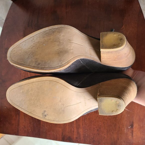 Dolce Vita Gray Suede Leather Hans Block Heel Booties Shoes Women's Size 7.5 - Picture 11 of 12